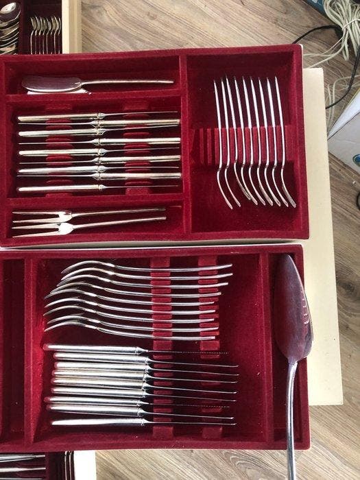 Elite - Bestekset voor 12 personen (130) - Verzilverd, Antiek en Kunst, Antiek | Meubels | Tafels