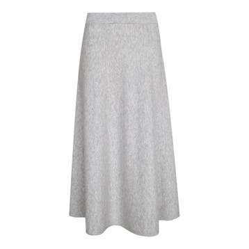 Alcidia da Veiga • grijze wollen midi rok • 36, Verzenden, Nieuw, Alcidia da Veiga, Maat 36 (S)