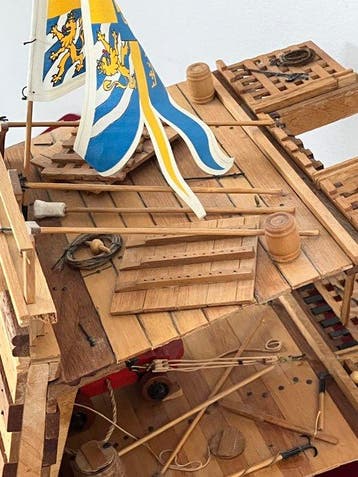 Maritieme objecten - Wasa 1628 - Hout- Dwars doorsnee van, Antiek en Kunst