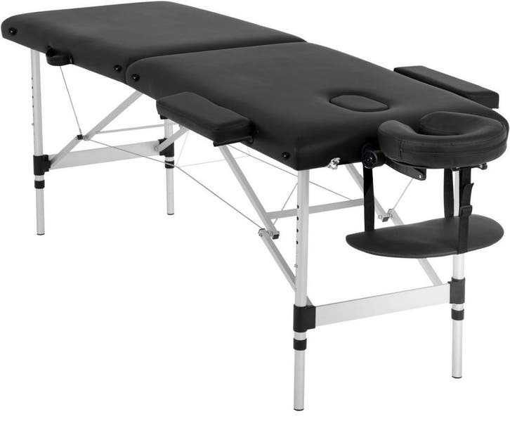 Massagetafel Aluminium Zwart | 2 Secties | Nieuw | Scherp..., Diensten en Vakmensen, Welzijn | Overige