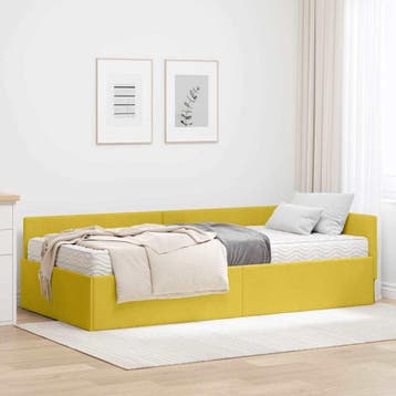vidaXL Hoekbedframe met Matras Anders met hoofdeinde 2 st, Verzenden, Nieuw