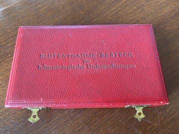 Medisch instrument - leder,glas,metaal - Bayter, Antiquités & Art