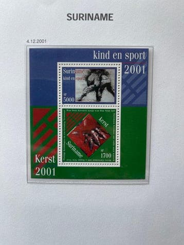Suriname 2001/2014 - Collection dans un album Davo avec, Gestempeld