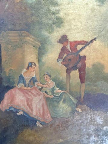 Franse school (XIX) - Escenas de Galanteo