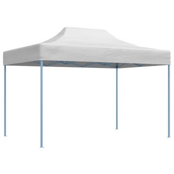 vidaXL Partytent inklapbaar 280x410x315 cm staal wit, Verzenden