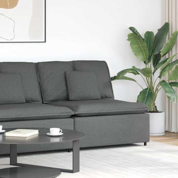 vidaXL Modulaire bank middenmodule met kussens 100 cm, Verzenden