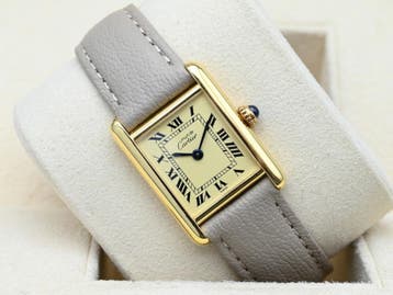 Cartier Tank Ref. 5057001 Year 1990s (Box), Bijoux, Sacs & Beauté, Ophalen of Verzenden, Polshorloge
