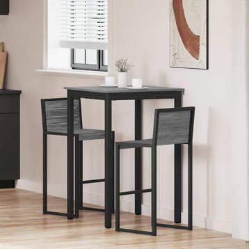 vidaXL Staande Bartafel Bewerkt hout Vierkant, Maison & Meubles, Tables | Tables à manger, Verzenden