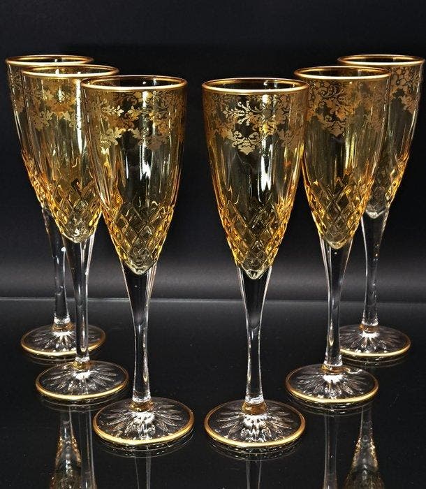 Artemisia - Drinkset (6) - I Merletti - Kristal, Antiek en Kunst, Antiek | Meubels | Tafels