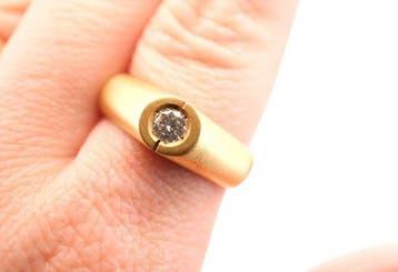 Bague - 19,2 carats Or jaune - diamant, Handtassen en Accessoires, Ringen, Nieuw