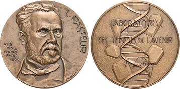 Bronze-medaille 1981 Personenmedaille Pasteur, Louis 1822..., Verzenden