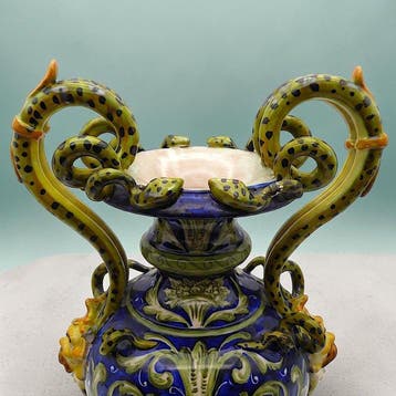 Molaroni Pesaro - Vaas - Majolica - Grote vaas - 47 cm -, Antiek en Kunst