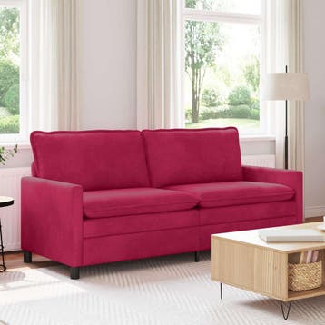 vidaXL bank / zetel Wijnrood 196 x 81 x 87,5 cm Fluweel, Huis en Inrichting, Verzenden, Nieuw