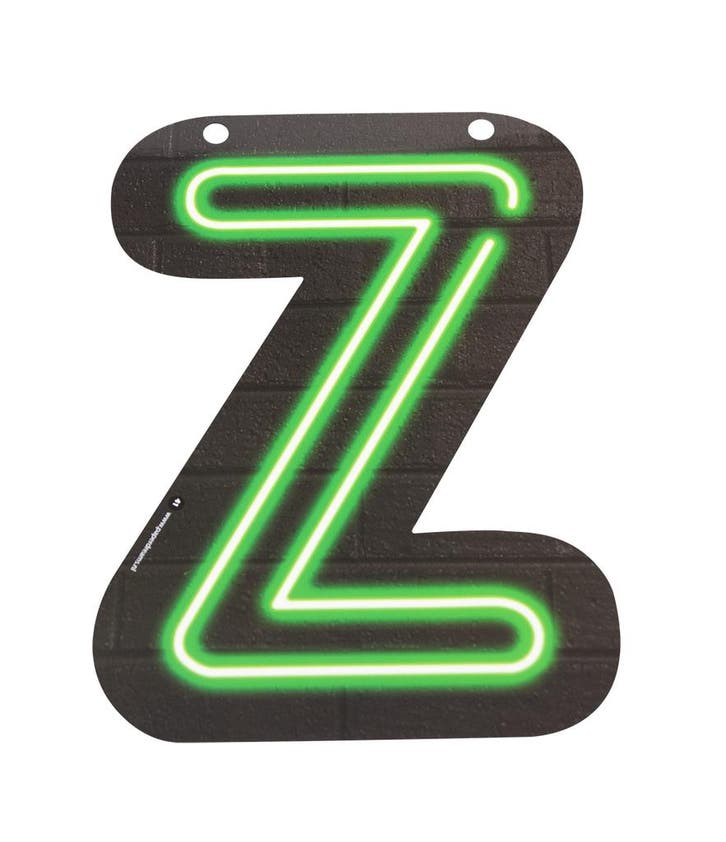 Neon Letter Z 24cm, Hobby en Vrije tijd, Feestartikelen, Nieuw, Verzenden