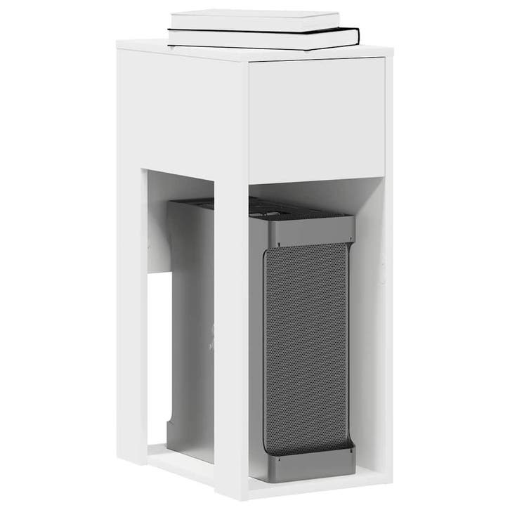 vidaXL Computertorenstandaard met lade 30x44x74 cm wit, Maison & Meubles, Bureaux, Envoi