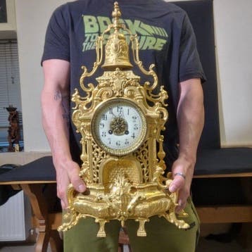 Horloge de table Style Louis XIV - Bronze doré - 1850-1900 -