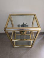 Console - Laiton, Verre, Métal - Table console regency