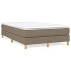 vidaXL Boxspring met matras stof taupe 120x190 cm, Verzenden, Nieuw