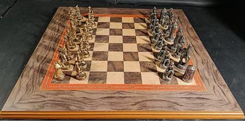 Schaakspel - Las Cruzadas - Brons, Hout