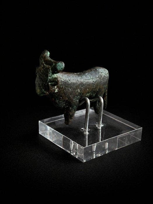 Oude Egypte. Hellenistische periode. Apis-figuur. Brons, Antiek en Kunst, Antiek | Overige Antiek