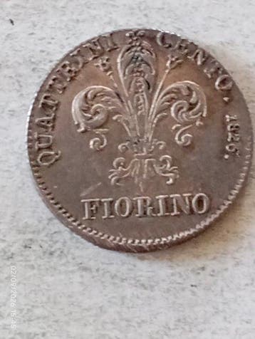 Italië, Groothertogdom van Toscane Leopold II. Fiorino 1826