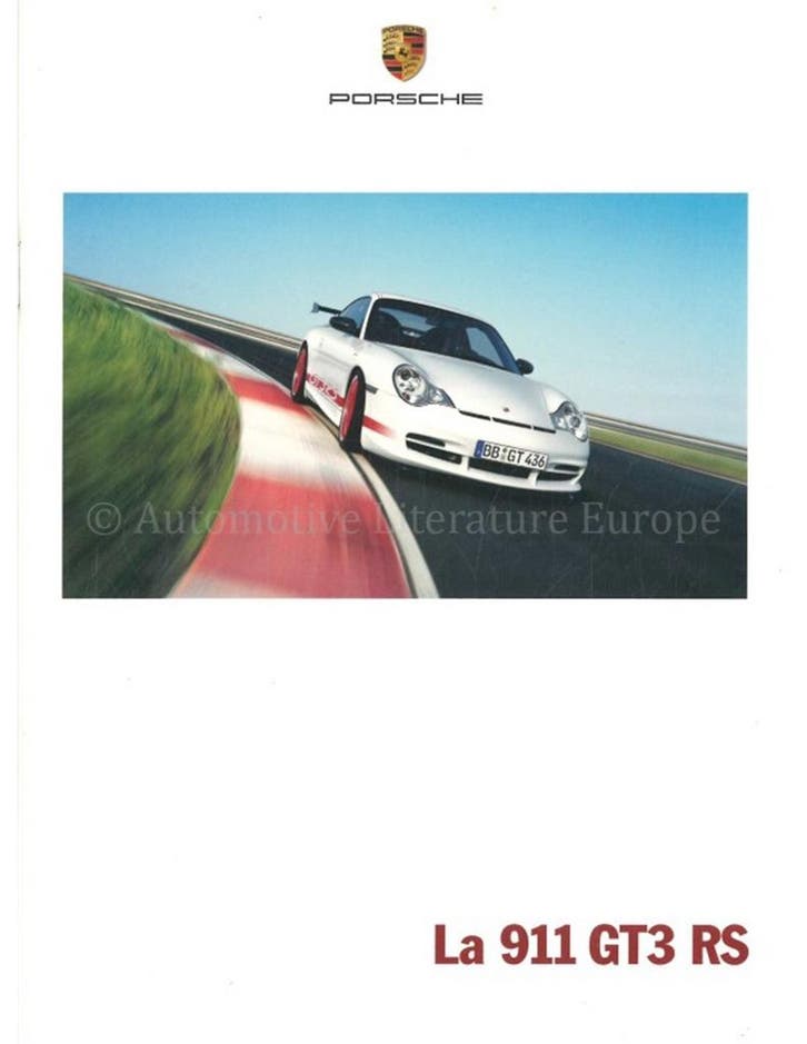 2004 PORSCHE 911 GT3 RS BROCHURE FRANS, Livres, Autos | Brochures & Magazines