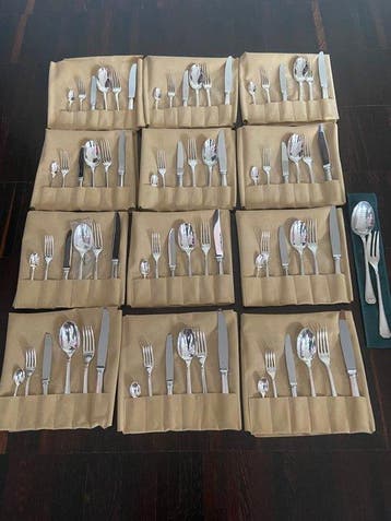 Christofle - Bestekset (74) - Amerika - zilverlegering