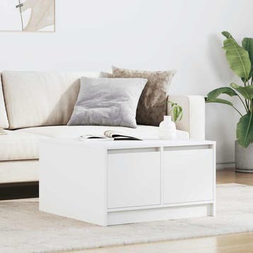 vidaXL Salontafel met lades 70,5x70x40 cm wit, Huis en Inrichting, Tafels | Salontafels, Verzenden, Nieuw