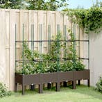 vidaXL Plantenbak met latwerk 160x40x142,5 cm polypropeen, Verzenden, Nieuw