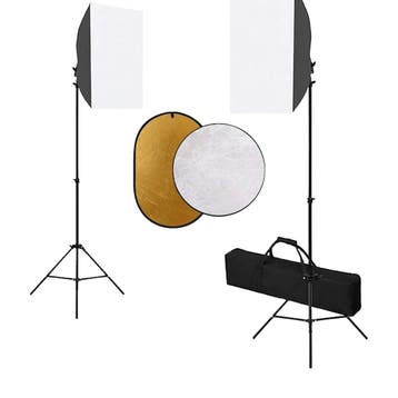 vidaXL Fotostudioset met softboxlampen en reflector, Audio, Tv en Foto, Verzenden, Nieuw