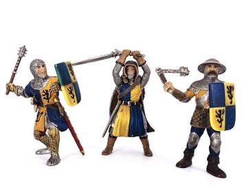 Schleich - Action figure Lot of 3 Retired Medieval Lion