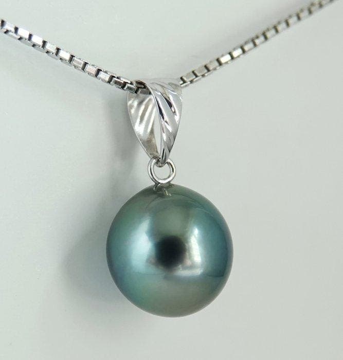 Zonder minimumprijs - Hanger - 18 karaat Witgoud Parel -, Bijoux, Sacs & Beauté, Bijoux anciens