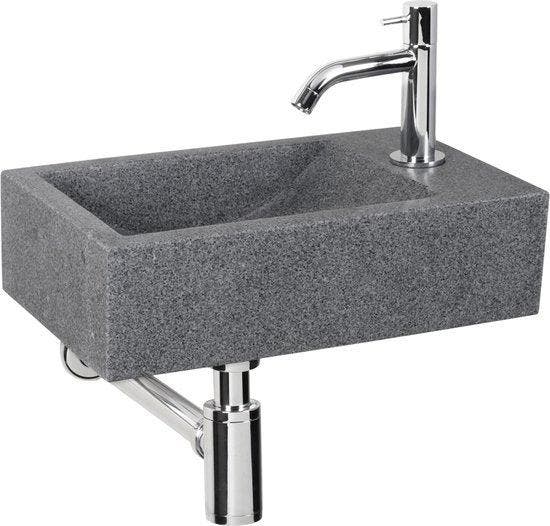 2dekans | DIFFERNZ CHEOPS FONTEINSET 40X23X1CM GRIJS, Doe-het-zelf en Bouw, Sanitair, Ophalen of Verzenden