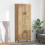 vidaXL Highboard 2 pcs Artisan Eiken Bewerkt hout, Verzenden, Nieuw