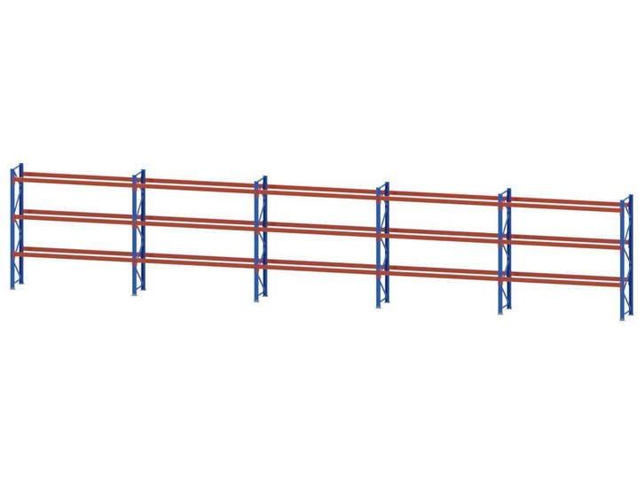 Palletstelling - 6 staanders 2900x800mm - Tot. lengte: 15m01, Zakelijke goederen, Kantoor en Winkelinrichting | Magazijn, Stelling en Opslag