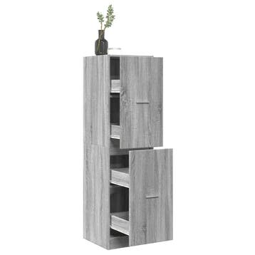 vidaXL Apothekerskast 40x41x144,5 cm bewerkt hout grijs, Verzenden