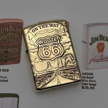 Zippo - Route 66 - Zonder minimumprijs - Aansteker - Messing, Nieuw
