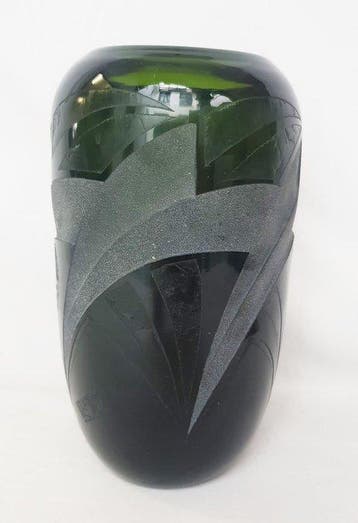 Legras - Vase - Verre gravé en profondeur - Décor