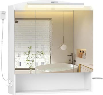 Hzuaneri MC00303XEU Spiegelkast met verlichting, badkamerkas, Verzenden, Nieuw