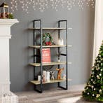vidaXL Boekenkast met 4 schappen 80x30x140 cm hout sonoma, Verzenden, Nieuw