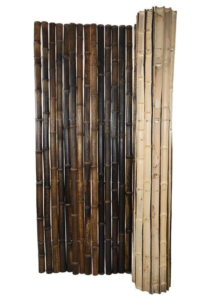 Bamboemat half rond zwart 200x180cm, Jardin & Terrasse, Écrans de jardin, Envoi
