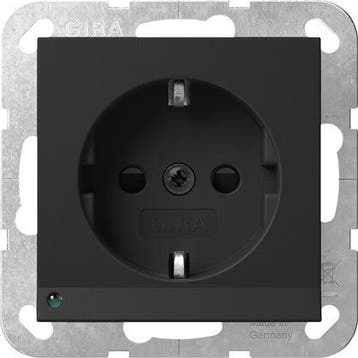 Gira Système 55 Led Sécurité Plus Prise Schuko Noir Mat -, Verzenden