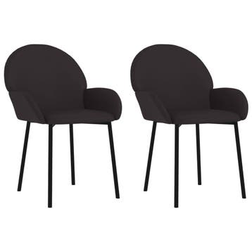 Eetkamerstoelen 2x Zwart | 56% korting | Retour deal, Huis en Inrichting, Twee, Verzenden, Zwart, Eenvoudig en comfortabel