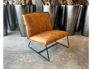 Veiling - Fauteuil Casper - Velours - Velvet - Cognac - Goud, Maison & Meubles, Fauteuils