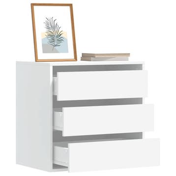 vidaXL Ladekast 60x41x58 cm bewerkt hout wit, Verzenden, Nieuw