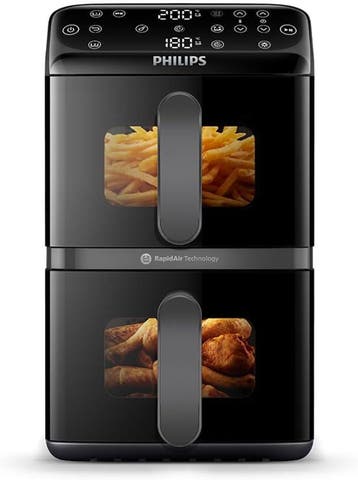 Philips 10L Airfryer NA460/00 - Dubbele mand, 59% korting..., Verzenden, Airfryer