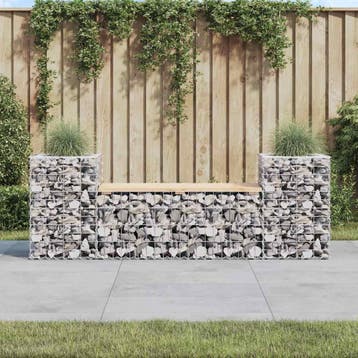 vidaXL Tuinbank schanskorfontwerp 183x41x60,5 cm massief, Tuin en Terras, Verzenden, Nieuw