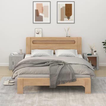 vidaXL Nachtkastjes 2 st 50x39x47 cm betongrijs, Verzenden