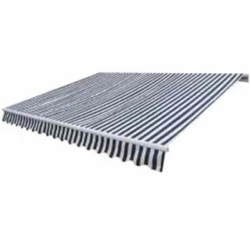 vidaXL Luifel gemotoriseerd uitschuifbaar 600 cm blauw/wit, Verzenden