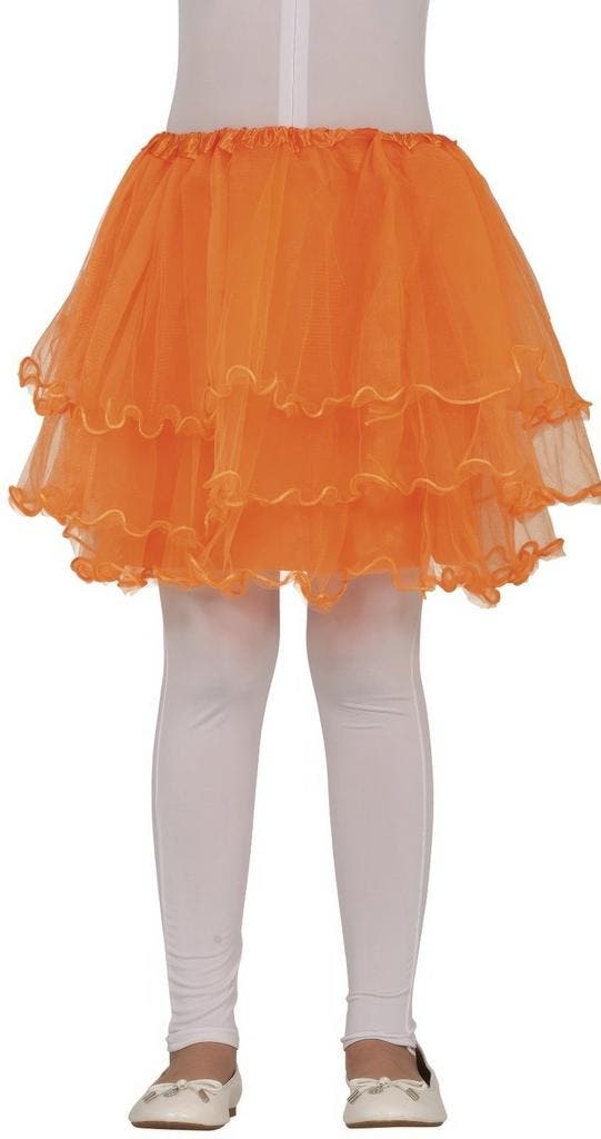 Oranje Tutu Meisje Ruches 30cm, Hobby en Vrije tijd, Feestartikelen, Nieuw, Verzenden